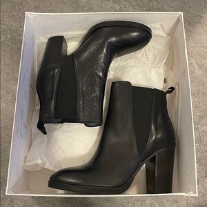 TSD12 Twelve Shoes Division Black Leather Ankle Boots